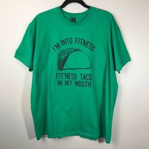 "I'm in to Fitness" Taco Funny Graphic T Shirt 2XL